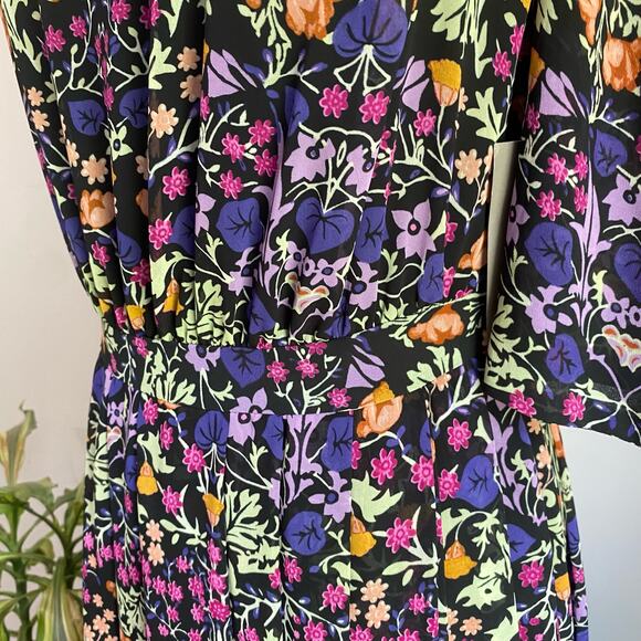 Eva Mendes New York & Co One Shoulder Floral maxi dress Size S - Picture 4 of 16